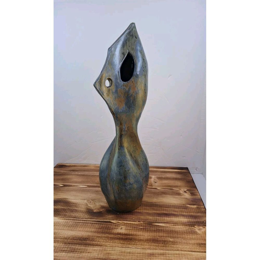 H. Beeler‎ Studio Art Pottery Abstract Face Form Sculpture Numbered W #410 McM